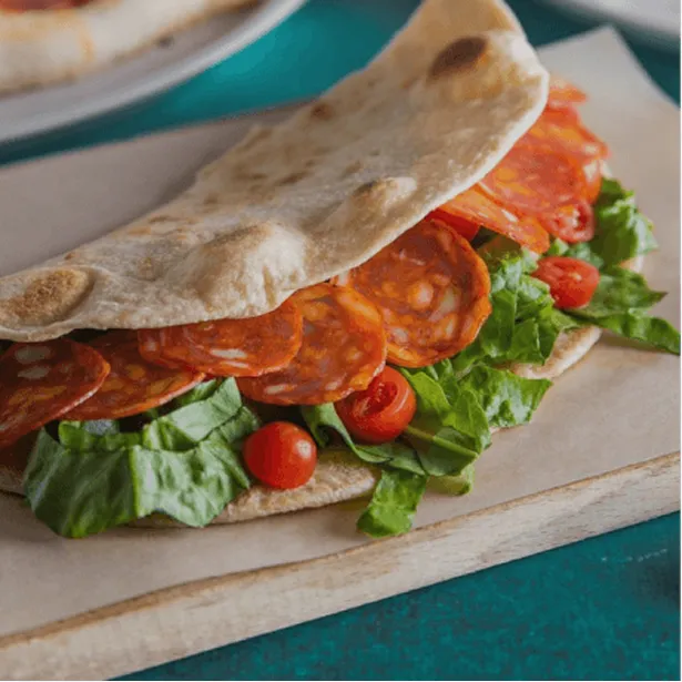 Frisch zubereitete Piadina